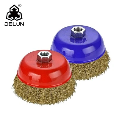 DELUN 65mm Crimped Wire Cup Brush